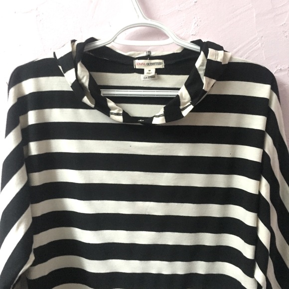 3/4 Sleeve Striped Lightweight Summer Tee Hoodie - Picture 3 of 5
